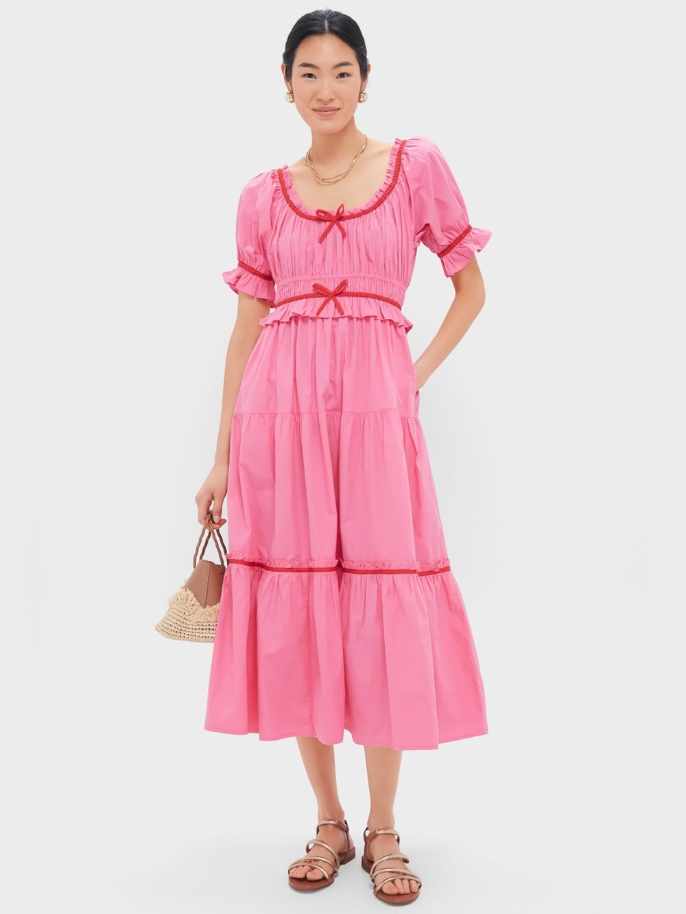 NEW Tuckernuck Pink City Prints Bubblegum Agatha Midi Dress